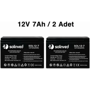 12V 7AH Kuru Tip Akü (2 Adet)