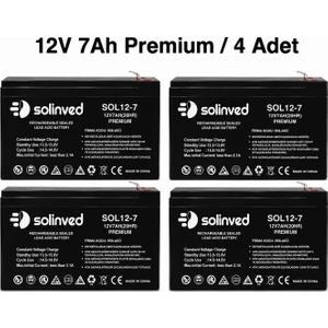 12V 7AH Premium Kuru Tip Akü (4 Adet)