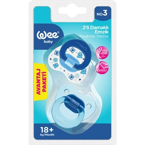 Wee Baby 2’li Damaklı Emzik No:3  - Mavi