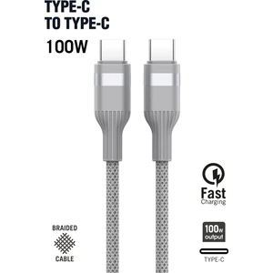 Winben Intouch Type-C Type-C 100 W Örgü Data ve Şarj Kablosu 2m Gri