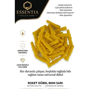 Roket Dübel 8mm (200’LÜ) Performans Sarı Dübel