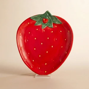 Strawberry Çilek Desenli Pasta Tabağı 20 cm
