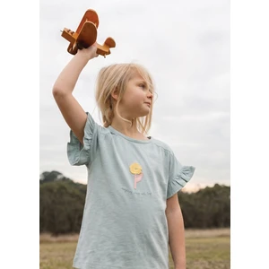 Aplikeli T-Shirt 2-8 Yaş Mint Yeşili