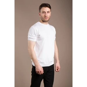 Zeki Özer Erkek Beyaz Basic Triko O Yaka T-Shirt