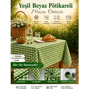 Ases Design Yeşil Pötikareli Piknik Örtüsü