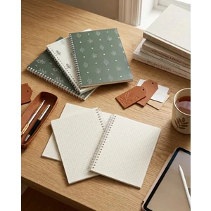 Co Notes CoNotes Nature Series 3'lü Spiralli Work Study Kareli Defter Seti - A5 (15x21cm)