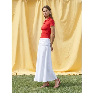 32614 Polo Yaka Top-Kırmızı