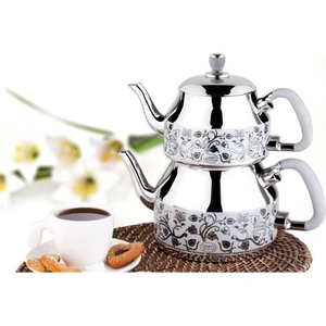 Özkent 333 Symbol Mini Desenli Çaydanlık Gri