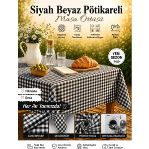 Ases Design Siyah Pötikareli Piknik Örtüsü