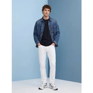 Minimal Baskılı Relaxed Lacivert T-Shırt