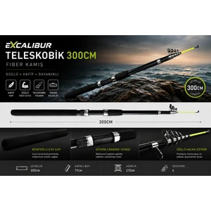 Excalibur Tele Kamış 300CM