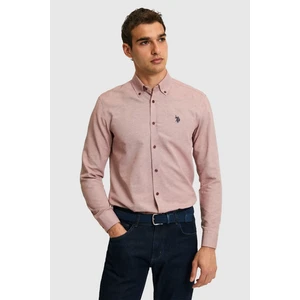U.s. Polo Assn. Erkek Vişne Gömlek Basic 50324708-VR223