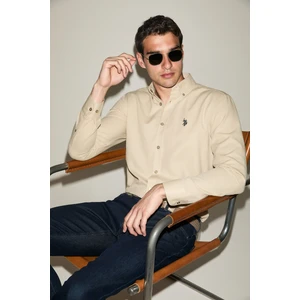 U.s. Polo Assn. Erkek Açık Haki Gömlek Basic 50324708-VR183