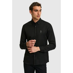 U.s. Polo Assn. Erkek Siyah Gömlek Basic 50322159-VR046
