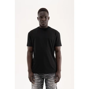 Erkek Stylish Basic Oversize Modal Tişört Siyah
