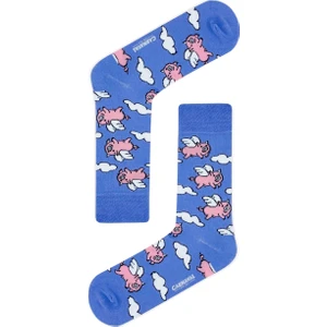 Carnaval Socks Mor Domuz Desenli Renkli Çorap
