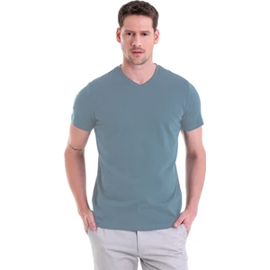 Indigo Regular Fit 100% Pamuk V Yaka Tişört