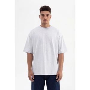 Erkek Basic Super Pamuklu Oversize Tişört Karmelanj