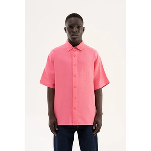 Erkek Basic Cotton Gömlek Pembe
