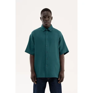 Erkek Basic Cotton Gömlek Yağ Yeşili