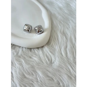Kare Form Silver Küpe