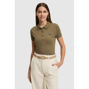 U.s. Polo Assn. Kadın Haki Tişört Basic 50323461-VR027
