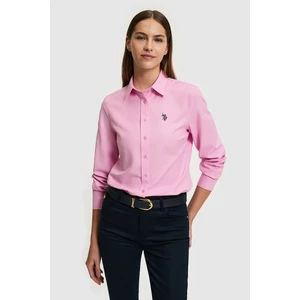 U.s. Polo Assn. Kadın Pembe Gömlek Basic 50324791-VR041