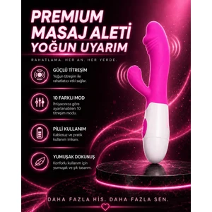 10 Modlu Özel Klitoris ve Rabit Titreşimli Vibratör