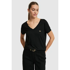 U.S. Polo Assn. Kadın Siyah Basic Tişört 50321833-VR046