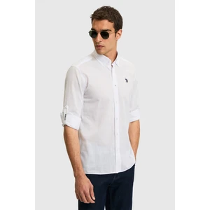 U.s. Polo Assn. Erkek Beyaz Gömlek Basic 50324660-VR013