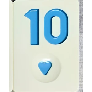 Okey Taşı Mavi 10