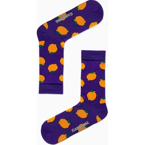 Carnaval Socks Mor Limon Desenli Renkli Çorap