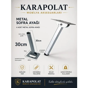 4 Adet Katlanır Metal 30 cm Sofra Ayağı