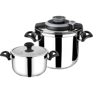 Powercook Siyah Düdüklü Tencere Seti 4 + 7 lt