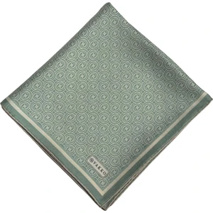 Tivil Monogram Ipek Eşarp 41408-AÇIK Yeşil Ekru