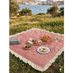 Hobizer Tekstil Piti Kareli Masa Örtüsü, Sofra Bezi, Piknik Örtüsü 200X200CM Dev Boy