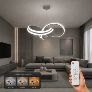Arona LED Sarkıt Avize 3 Renk Kumandalı