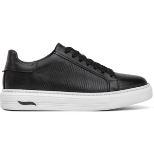 Siyah Hakiki Deri Erkek Sneaker - E4MEAY057785-A23