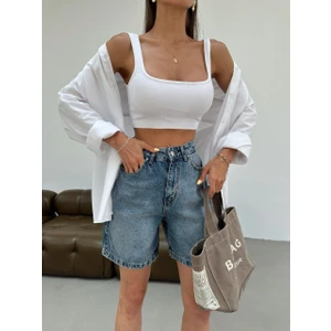 Aida Fashion Şehir Boy Denim Şort