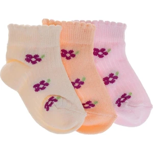 Hellobaby Kız Bebek 3lü Bilek Çorap Çiçek Baskılı