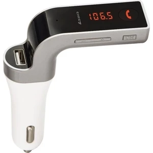 Bluetooth Araç Fm Transmitter Usb Girişli Android Ios Uyumlu CARG7 Beyaz