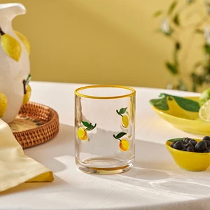 Lemon Limon Desenli Meşrubat Bardağı 420 ml Sarı