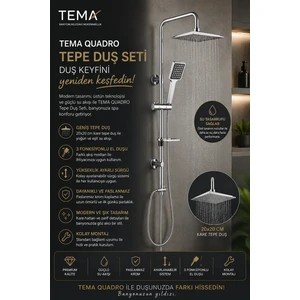 Rain 1f Tepe Duş Seti Krom Renkli Yüksek Basınçlı Ergonomik Kullanım Özellikleri 53260