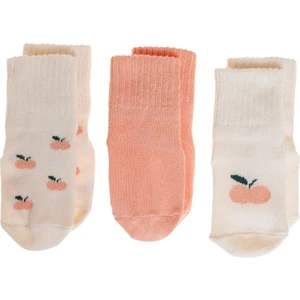 Hellobaby Kız Bebek 3lü Kıvrık Çorap