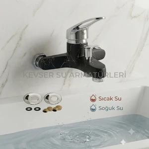 Siyah Beyaz Mix Banyo Bataryası