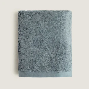 Solıd Bambu Yüz Havlusu 50X90 cm Çelik Mavi