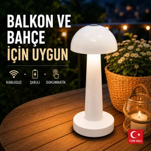 Zen Light Mantar Metal Masa Lambası