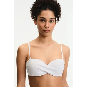 Beyaz Straplez Cup Bikini Üstü