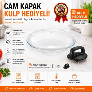 Tüm Markalar Granit Tencere 18 cm  Cam Kapak