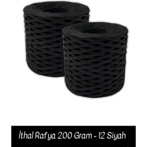 Ithal Rafya Kağıt Ip Siyah 200GR